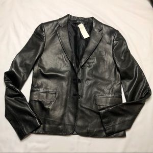 Authentic Gucci black leather jacket!